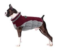 YPDOPORA Thick Fleece Dog Winter Jacket Waterproof, Dog Turtleneck Cozy Jacket Medium,Thick Warm Reflective Dog Jacket,Dog Winter Coat with D Ring for Cold Weather,Brown,S