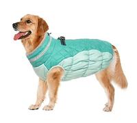 YPDOPORA Thick Fleece Dog Winter Jacket Waterproof, Dog Turtleneck Cozy Jacket Medium,Thick Warm Reflective Dog Jacket,Dog Winter Coat with D Ring for Cold Weather,Blue,L