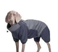 YPDOPORA Warm Dog Winter Coat, Pet Coats for Large Dogs Winter Waterproof,Dog Turtleneck Coat with Zipper & Reflective Strips,Pet Puffer Jacket for Medium Large Dogs,Blue,2XL