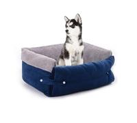 YPDOPORA Washable Dog Beds Small Sized Dogs, Multifunctional Clamshell Dog Sofa Bed,Soft Warm Blanket Mat Comfortable,Dogs Crate Bed for Small Medium Pets,Blue,L