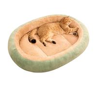 YPDOPORA Winter Warm Cat Sofa Bed, Pet Bed for Cats Or Small Dogs, Anti-Slip & Water-Resistant Bottom, Super Soft Durable Fabric Pet Beds, Washable Luxury Cat & Dog Bed,Green,L