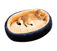 YPDOPORA Winter Warm Cat Sofa Bed, Pet Bed for Cats Or Small Dogs, Anti-Slip & Water-Resistant Bottom, Super Soft Durable Fabric Pet Beds, Washable Luxury Cat & Dog Bed,Black,XL