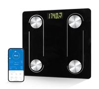 YPENSLZX Digital Simple Scale with Led Display Practical Body Fat Scale, Bathroom Scale with Smartphone App (Black)