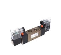 YPEZASDLW 1PCS 4V320-10 DC 12V 24V 110V 220V 3/8" BSPT 2-position 5-way pneumatic solenoid valve(4V320-10 AC380V,6mm fittings)