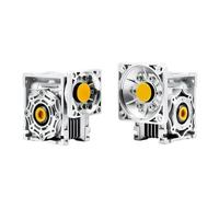 YPEZASDLW 1pcs Servo Motor nmrv050 Gearbox Worm Gear Reducer Ratio 5 to 100: 1 Input Shaft 14/19mm Input Holes 25mm Motor Reducer(10 to 1,Nema24-60x60)