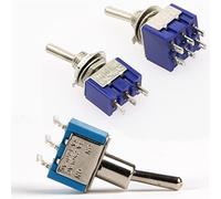 YPEZASDLW 2PCS 6mm Switches Miniature Toggle Switch Single Pole Double Throw Mini Waterproof Cap Smart Micro Switch Electronic Gadgets 6A(ON-ON 6pin)