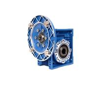 YPEZASDLW Circular Flange Worm Reducer NMRV50/63 Aluminum Case High Torque Gearbox Gear Suit for Servo Stepper Motor(NMRV063 hole 25,20 ratio 1)