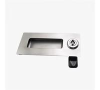 YPEZASDLW LS584-145 Concealed Recessed Square Sliding Wooden Door Flush Pull Handle Panel Lock 1Pcs(Large wing key)