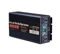 YPEZASDLW Pure Sine Wave Inverter 4000W 3000W 2000W Power DC 12V 24V to AC 220V Voltage 50/60HZ Converter Solar Car Inverters with LED Dis(Black.,12V-220V-2000W)