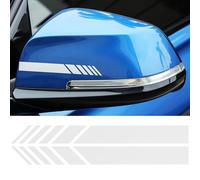 YPFYBHD 1 Pair Car Rear View Mirror Stickers, Compatible with Jaguar F-PACE I-PACE E-PACE, Fashion Color Racing Strip Decor Decals Auto Styling,2-White