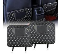 YPFYBHD 2PCS Car Seat Back Anti-Kick Protective Covers, Compatible with Suzuki Swift/Swift sport, PU Leather Anti Kick Pads Back Seat Organizer,A-Small