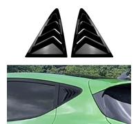 YPFYBHD Rear Window Louver Shutter, Compatible with Ford Fiesta MK8 2018+, 2Pcs Triangle Blinds, Side Vent Panel Decoration Cover,Black