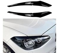 YPGHBHD Auto Headlight Eyebrow Trim Car Exterior Decorative Accessory，Compatible with BMW 1 Series F20 F21 Early 2011-2014,Black