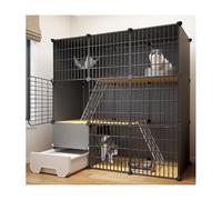 YPIOUREN Large Cat Cage,Detachable Metal Wire Kennel Crate,Extra Large Cat Cage Indoor,Cat Cage Indoor DIY Cat Enclosure, For 1-2 Cat(73 * 37 * 107cm)