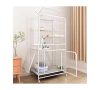 YPIOUREN Metal Cat Kitten Cage ，Mobile Cat Enclosure On Wheels, Large Multi-layer Cat Cage，Indoor Large Cat Cage，Indoor/Outdoor Metal Catio Enclosure, With Tray，Easy Cleanup(White,78 * 55 * 137cm)