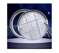 YPIOUREN Round Recessed Septic Tank Lid With Base,Sewage Basin Cover,Round Stainlesss Steel Manhole Cover For Grass,Invisible Manhole Cover And Frame,for Lawn/Vegetable Field(30*30*5cm/11.8*11.8*1.96i