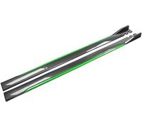 YPJHMXQXQ 2pcs Car Side Skirts for Ford Fiesta 2009-2024, Car Side Steps Running Boards Splitters Anti Scratch Protector Diffuser Winglet Wings,Green (Carbon Fiber)