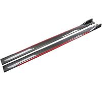 YPJHMXQXQ 2pcs Car Side Skirts for Ford Flex 2008-2019, Car Side Steps Running Boards Splitters Anti Scratch Protector Diffuser Winglet Wings,Red (Carbon Fiber)