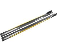 YPJHMXQXQ 2pcs Car Side Skirts for Toyota Izoa 2018-2024, Car Side Steps Running Boards Splitters Anti Scratch Protector Diffuser Winglet Wings,Yellow (Carbon Fiber)