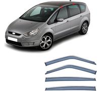 YPJHMXQXQ Wind Deflectors For Ford S-Max MK1/2009-2012 2013 2014, Window visor Tinted in Channel Fitment Sun Visors/Rain Shield/Wind Shield