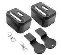 YPLonon 2 PCS Seat Belt Buckle Guard Universal Car Seat Belt Covers with 2 Release Keys, Perfect for Protecting Kids, Elderly & Disabled Passengers, Ensures Safety (Black)