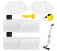 YPLonon 4Pcs Karcher Replacement Pads Soft Microfibre Floor Cloth Pads for Karcher Steam Cleaner Washable Karcher Replacement Floor Cloths Compatible with Karcher Easyfix SC1 SC2 SC3 SC4 SC5 Series