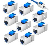 YPLonon 8Pcs RJ45 Coupler Female to Female 10Gbps High-Speed Ethernet Cable Connector Shielded Ethernet Coupler Female to Female compatible with Cat7/ Cat6/ Cat6a/ Cat5e Network Cable
