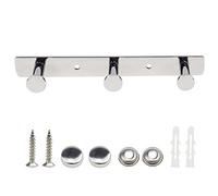 YPLonon Coat Hooks Wall Mounted Bathroom Door Hooks 304 Stainless Steel Screw-in Clothes Hanger Silver Chromed Coat Pegs for Dressing Gowns Towel Socks Hats Clothes