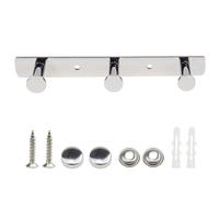 YPLonon Coat Hooks Wall Mounted Heavy Duty Stainless Steel Coat Hanger Rack Screw-in Wall Clothes Hanger Silver Chromed Coat Racks with 3 Hooks for Entryway Bedroom Bathroom