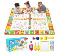 YPLUS Aqua Water Mat Magic Paint for Kids Doodle Mat, Drawing Mat for Toddlers, Doodle Mat Water Painting Set 1-3, 2-4 - Farm
