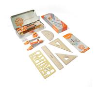 YPLUS Geometry Set for Students, Math Protractor Compass with Rulers, Box of Protactor Kit for Class Supplies and School, 11 Pcs