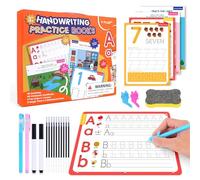 YPLUS Magic Grooved Handwriting Practice Books for Kids Ages 3-8 - Reusable Learn to Write Wipe Clean Books with Dual Modes - 86 Activities, Letters, Numbers, Shapes & Logic Matching