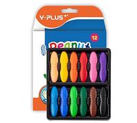 YPLUS Peanut Crayons for Toddlers, 12 Colors Non-Toxic Crayon for Kids Ages 2-4, Easy to Hold Washable Toddler Crayons, Coloring Art Supplies Toys