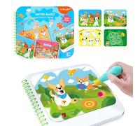 YPLUS Water Painting Books for Kids - Magic Colouring Book with Brush, Mess-Free Magic Painting Books with Water for Children - Animal