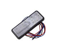 YPMGRWLSN Indicators 12V 24LED Rectangle Motorcycle Reflector Tail Brake Turn Signal Light Lamp Car/ATV LED Reflectors/Truck Side Warning Lights