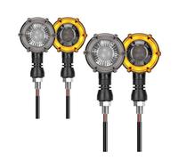 YPMGRWLSN Indicators Motorcycle Turn Signal LED Lights Sequential Flowing Flash Indicator Lamp 12V 10mm Dual-color Rotate Light