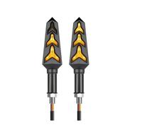 YPMGRWLSN Indicators Motorcycle Turn Signal LED Lights Sequential Flowing Water Flash Indicator Lamp 10mm Dual-color Light