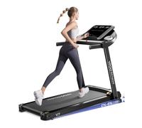 YPOO Treadmills for Home, Folding Treadmill with 8% Incline, 12km/h Walking Pad Foldable, Low Noise Walking Treadmill with Large Running Area, LED Display, 136kg Weight Capacity