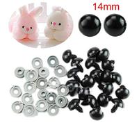 YPREWY 20pcs 6-20mm Black Eyes For Dolls Toy Animal/Felting Doll Eyes