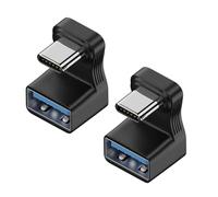 YPREWY 90/180 Degree U-shaped USB 3.1 Type C Male To Female Adapter 4K60HZ 10Gbps Fast Charging USB C Converters Quick For Laptops