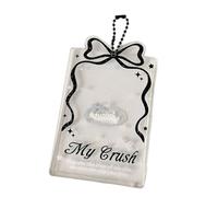 YPREWY Acrylic Idol Photocard Holder With Stylish Bowknot Ornament Clear Practical Picture Frame For Collector's Display Photocard Display Sleeve