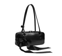 YPREWY Contemporary Korean Women's Underarm Bag With Bows Decoration PU Leather Shoulder Bag Casual Satchel Handbag for Women