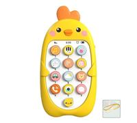 YPREWY Early Learning Interactive Phone Toy With Touch Activated Sounds Safe Chew Resistant Music Rattle For Infant Toddler Baby Phone With Music