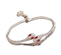 YPREWY Elegant Diamonds-Studded Snake Adjustable Alloy Wristband for Evening Parties & Daily Wear Versatile Formal Event Jewelry