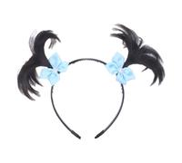 YPREWY Fashion Children's Braided Hairpiece With Bows Easy Care Synthetic Wigs Accessory For Daily and Party Use