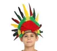 YPREWY Indian Hairband Carnivals Party Headband FatTuesday Feathered Hairhoop for Stage Perfromances Cultural Celebration
