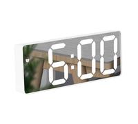 YPREWY Mirrored Design LED Digital Alarm Clock With Dimming Date Day Of Week Temperature Display For Bedroom Table Decors Snooze Clock