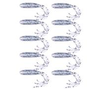 YPREWY Pack Of 10 Grub Lures Soft Baits Fishing Lures 2.1g 5.5cm Swimbait Flexible Artificial Fishing