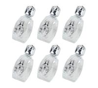 YPREWY Pack Of 6 Baptisms Bottles Clear Glass Holy Water Dispenser For Travel Use Essential Oil Container Baptisms Gift Glass Holy Bottles