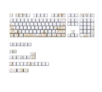 YPREWY Platinums Embroidery PBT Original Height Keycaps 146/136 Keys Shine Through Backlit keycapst for Mechanical Keyboard MX